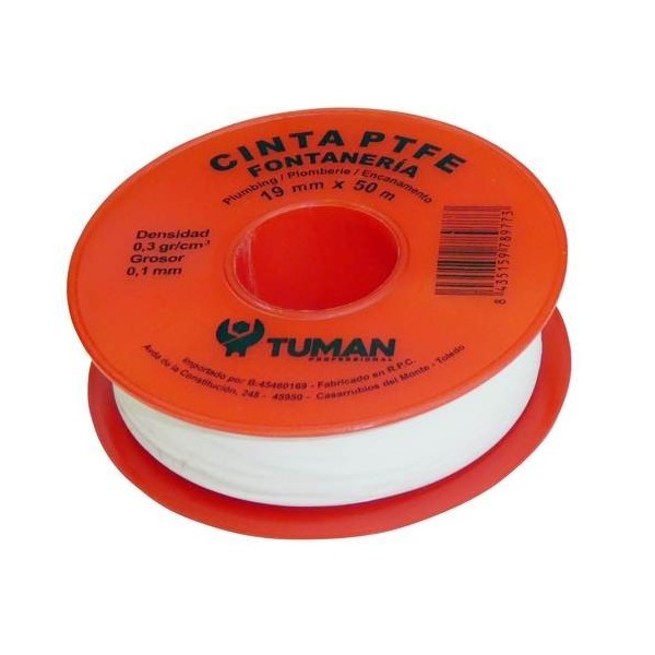 *TM CINTA PTFE 19MMX0.1MMX50MTS 0.3GR/CM2