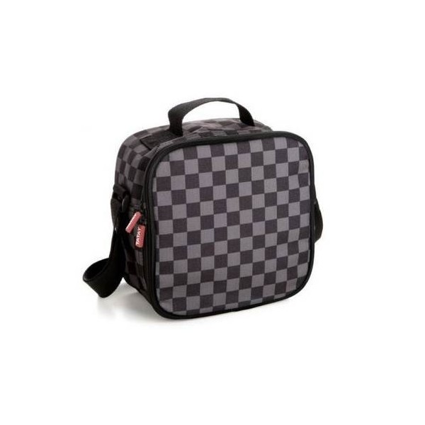 BOLSA PORTA ALIMENTOS 4 HERMETICOS CHESS NEG/GR PO