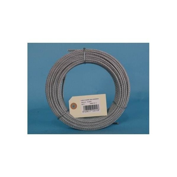 CABLE ACERO GALV 6X7+1 4MM CURSOL 15 MT