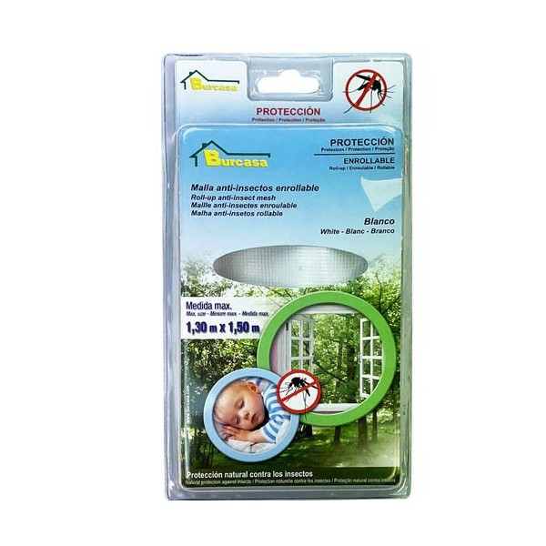 *BR MALLA ANTI-INSECT.ENROLLABLE BLANCO 1,3X1,5