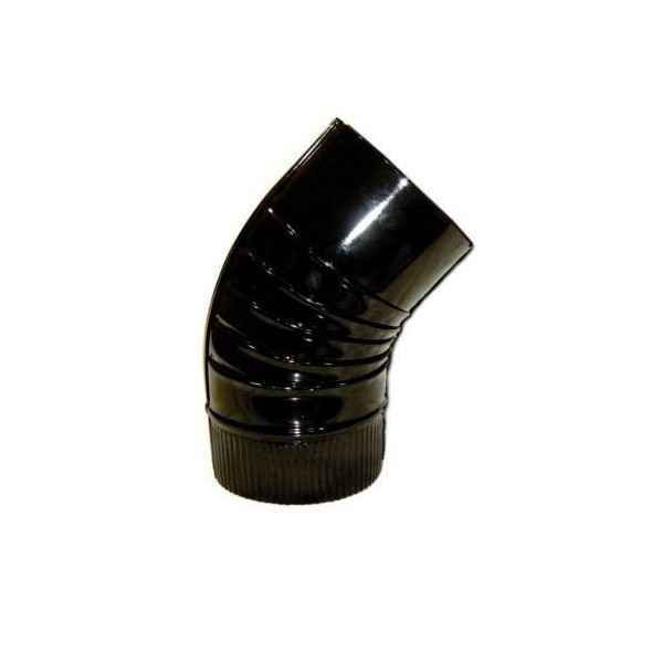 CODO ESMALTADO NEGRO 100MM 45º