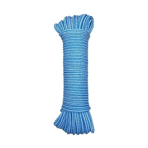 Cordon Trenzado Plastico 5Mmx10Mt Azul/Blanco