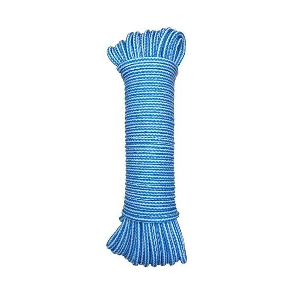 Cordon Trenzado Plastico 5Mmx15Mt Azul/Blanco
