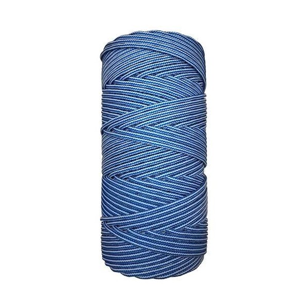 Cordon Trenz. Plastico 5Mmx200Mt Azul/Blanco