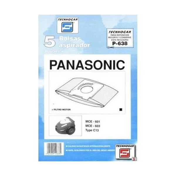 BOLSA ASPIRADOR PAPEL PNSONIC MCE-601-603 910638 T