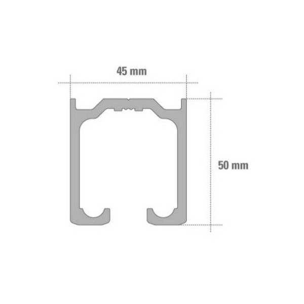 RIEL ACCS.CORREDERA 3MT 150KG ALUMINIO ANOD. RIEL