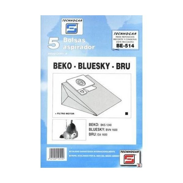 BOLSA ASPIRADOR PAPEL BEKO BKS 910514 THOGAR 5 PZ