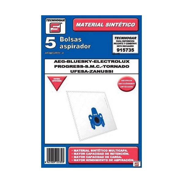 BOLSA ASPIRADOR PAPEL AEG-ELECTROLUX 915735 THOGAR