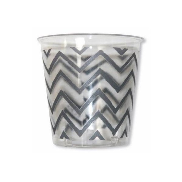 VASO DESECHABLE 250CC PL BL/PL CHEVRON 8 PZ