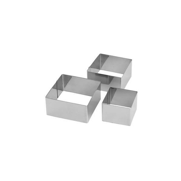 MOLDE EMPLATAR CUADRADO 10X4,5CM INOX ILSA