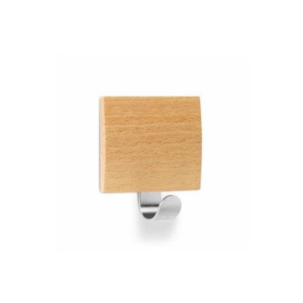 COLGADOR HOG 51x45x24MM ADH INOX/MADERA HAYA 2320-