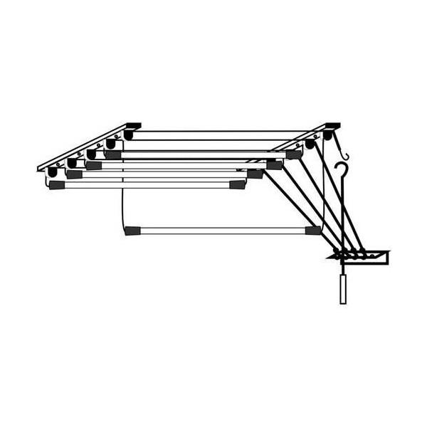 TENDEDERO TECHO 120CM AC.EP. BL SUBE-BAJA TEND Y T