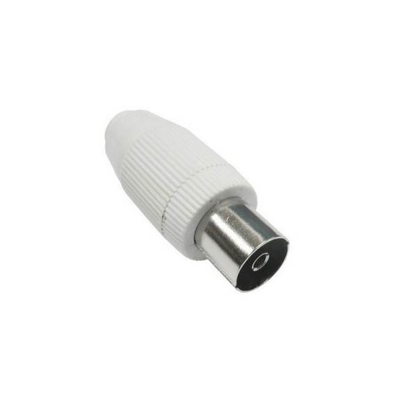 CONECTOR ANTENA COAXIAL HEMBRA RECTO ACERO PLASTIC