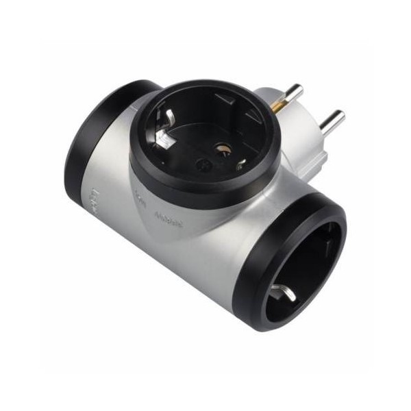 ADAPTADOR ELEC TT 16A-250V FRONTAL TRI ABS ALUM LE