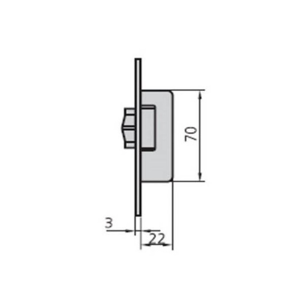 CERRADURA MET.EMB. 22X12MM 1963RV/0 NIQ CVL