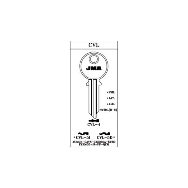 LLAVE CILINDRO EN BRUTO JMA ALU RO CVL-5I ROJO