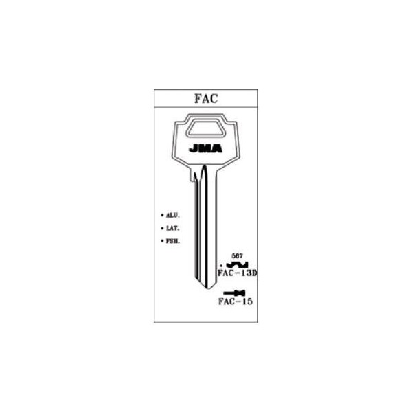 LLAVE CILINDRO EN BRUTO JMA ALU RO FAC-13D ROJO