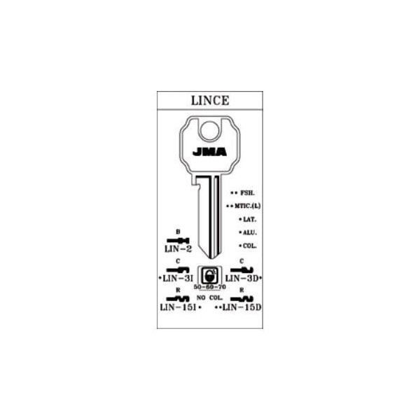 LLAVE CILINDRO EN BRUTO JMA ALU AZ LIN-15D AZUL