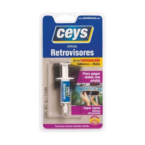 ADHESIVO RETROVISORES METAL CRISTAL 1 GR CEYS