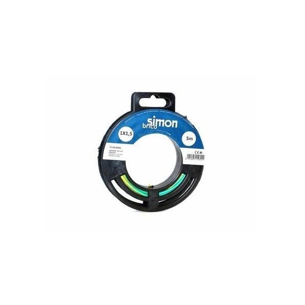 CABLE ELEC 1X1,5   5MT HILO FLEXIBLE SIMON B AM/VE