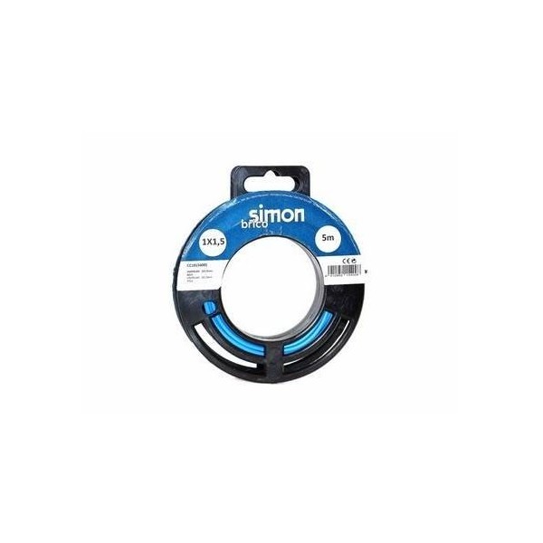 CABLE ELEC 1X1,5   5MT HILO FLEXIBLE SIMON B AZ H0