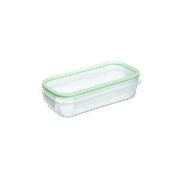 HERMETICO ALIMEN. RECT 0,75LT JUNTA VERDE CLIP SAF