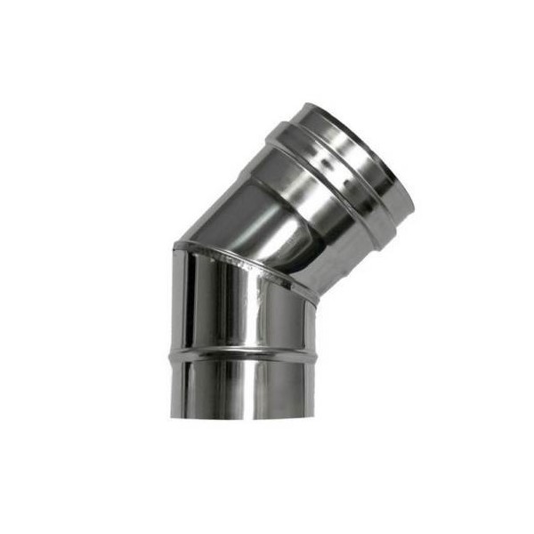 CODO ESTUFA PELLET 45§  Ø80MM INOX EXOJO