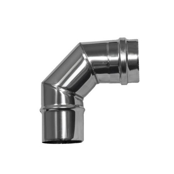 CODO ESTUFA PELLET 90§ Ø80MM INOX EXOJO