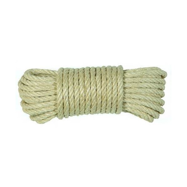 CUERDA TORCIDA 06MM SISAL NAT 4 CABOS HYC 20 MT