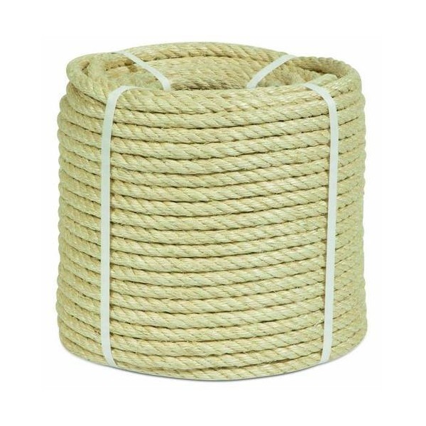 CUERDA TORCIDA 14MM SISAL NAT 4 CABOS HYC 100 MT