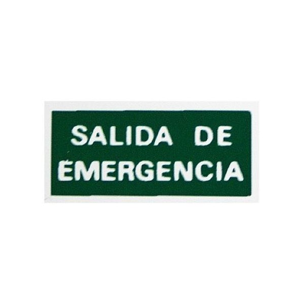 PLACA SEÑAL ADH 297X150MM SALIDA EMERG POLIEST LUM