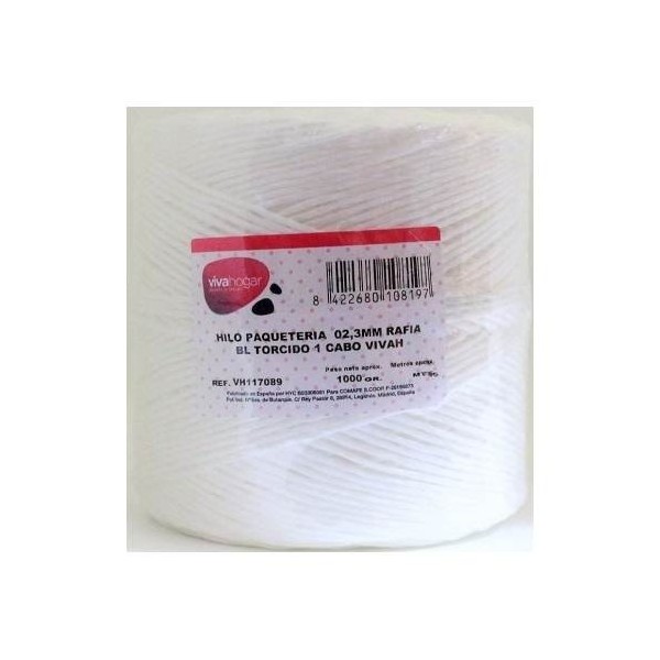 HILO PAQUETERIA 1000GR 02,3MM RAFIA BL TORCIDO 1 C