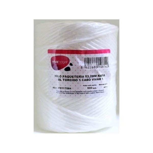 HILO PAQUETERIA 500GR 03,2MM RAFIA BL TORCIDO 1 CA