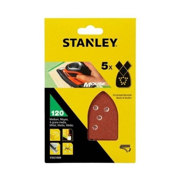 HOJA LIJA STANLEY MOUSE PERFOR. GR120 MA 5 PZ