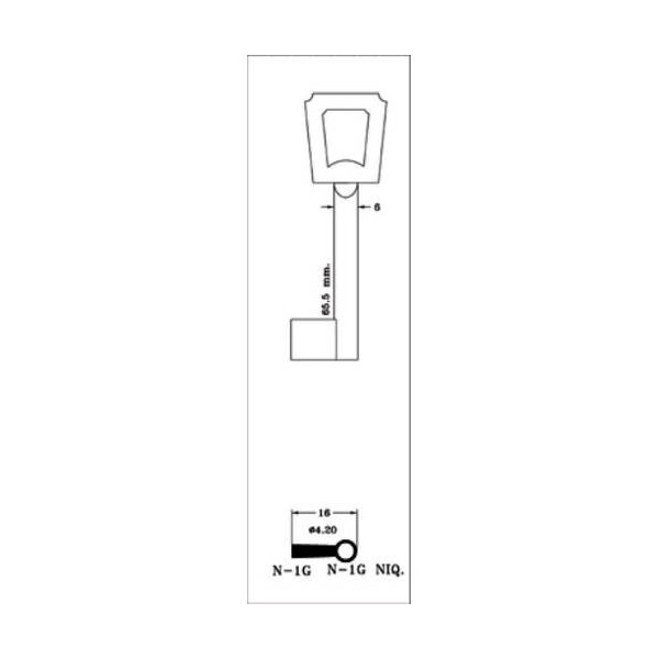 LLAVE ARMARIO EN BRUTO JMA LAT N-1G