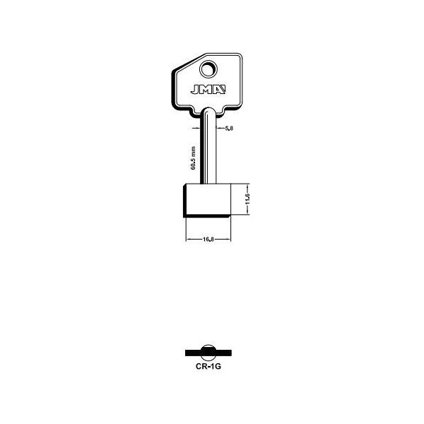 LLAVE DE GORJA EN BRUTO JMA LAT CR-1G