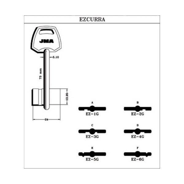 LLAVE DE GORJA EN BRUTO JMA LAT EZ-1G