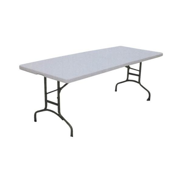 MESA JARD 183X75X75CM PLEG RESINA-ACERO NATUUR