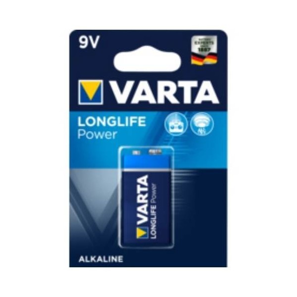 PILA ALCALINA 6LR61 9V LONGLIFE POWER VARTA