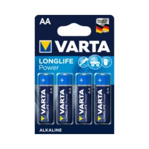 PILA ALCALINA LR06 AA 1,5V LONGLIFE POWER VARTA 4