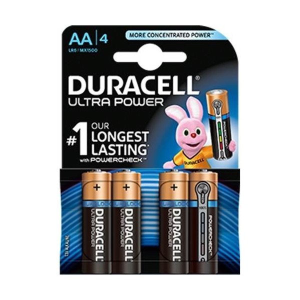 PILA ALCALINA LR06 AA 1,5V ULTRA POWER DURACELL 4