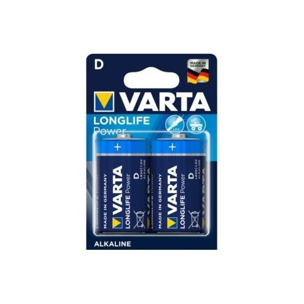 PILA ALCALINA LR20 1,5V LONGLIFE POWER VARTA 2 PZ