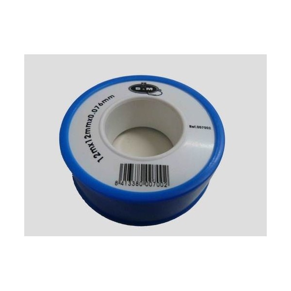 TEFLON FONTAN BAJA DENSIDAD 12MMX0,075MMX12MT PTFE