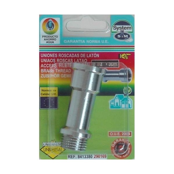 UNION ALARGO GRIFOS M-H 1/2 - 5CM CROMO S&M