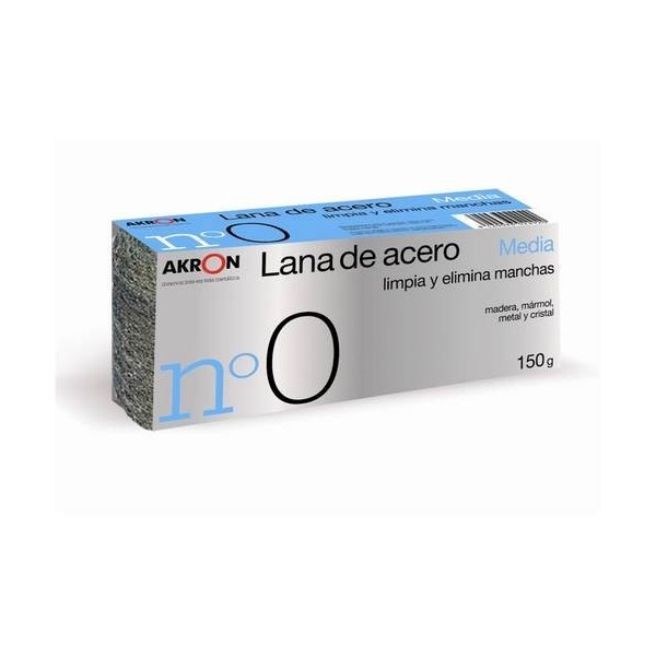 LANA ACERO PULIR MEDIA 150 GR BOBINA AKRON