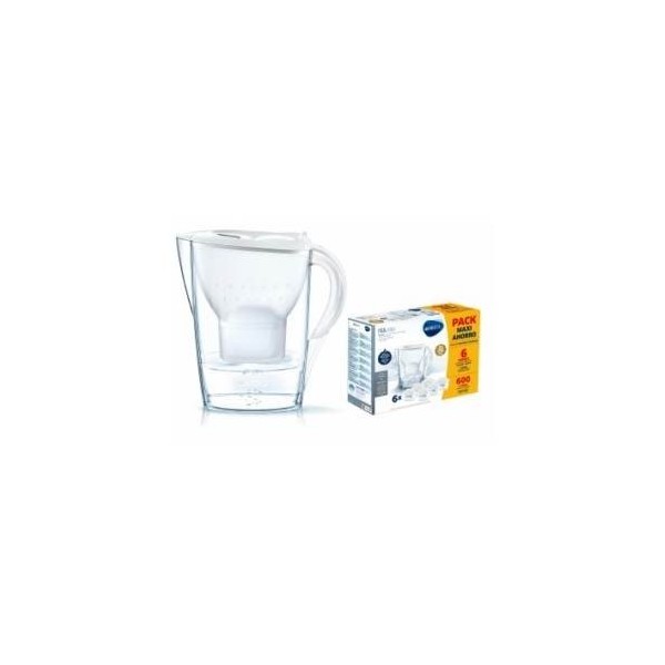 JARRA AGUA PURIF. 2,4LT +6 FILTROS MARELLA BLANCA