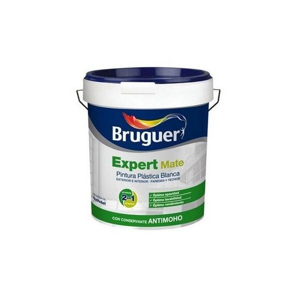 PINTURA PLAST MATE 4 LT BL EXT. MO BRUGUER