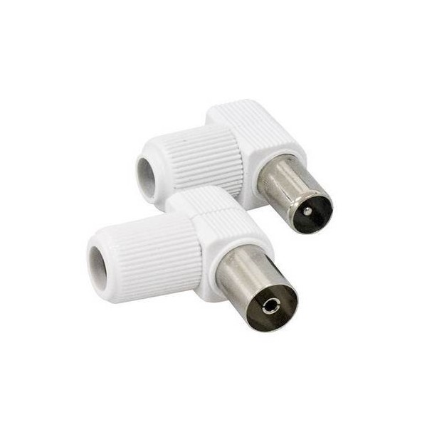 CONECTOR ANTENA COAXIAL MACHO ACODADO 9,5MM PVC HE