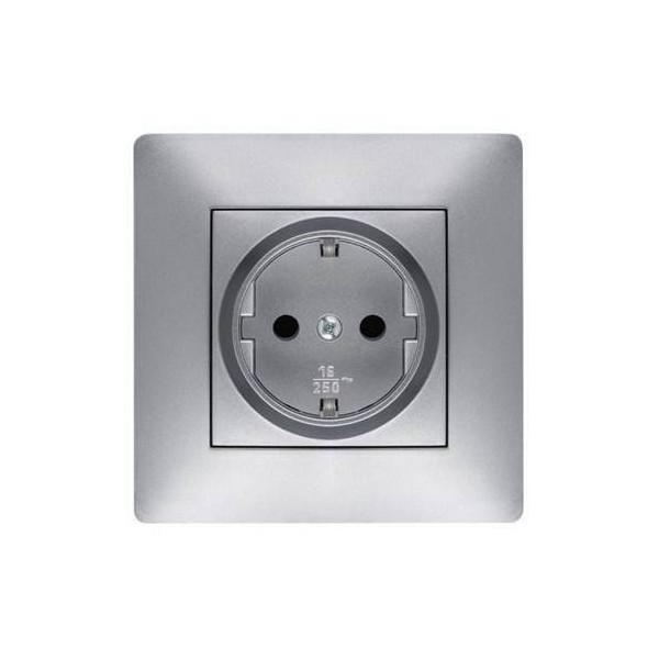 BASE ENCHUFE ELEC 16A-250V SCHUKO TT EMPOTRAR ABS