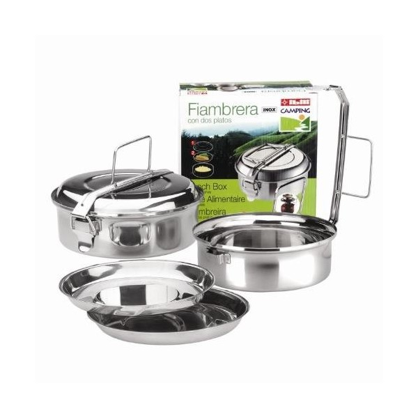 FIAMBRERA ALIMEN. 2 PLATOS 16 CM IN. IBILI